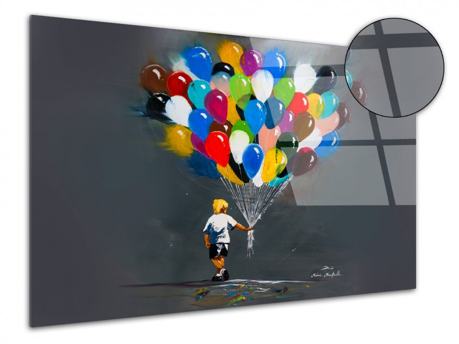 Tableau Rémi Bertoche reproduction sur plexiglas Les Ballons du p'tit