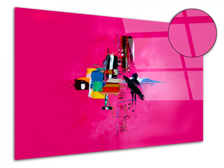 Tableau Pink Surf Abstract reproduction tableau plexiglass Rémi Bertoche