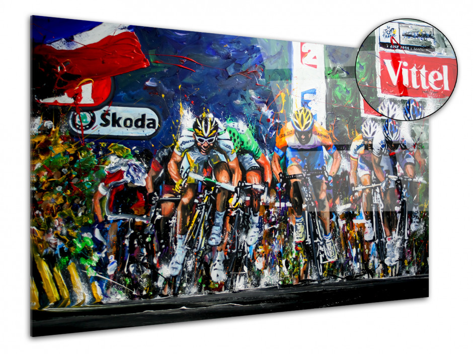 Tableau plexi Tour de France reproduction peinture Artiste Rémi Bertoche