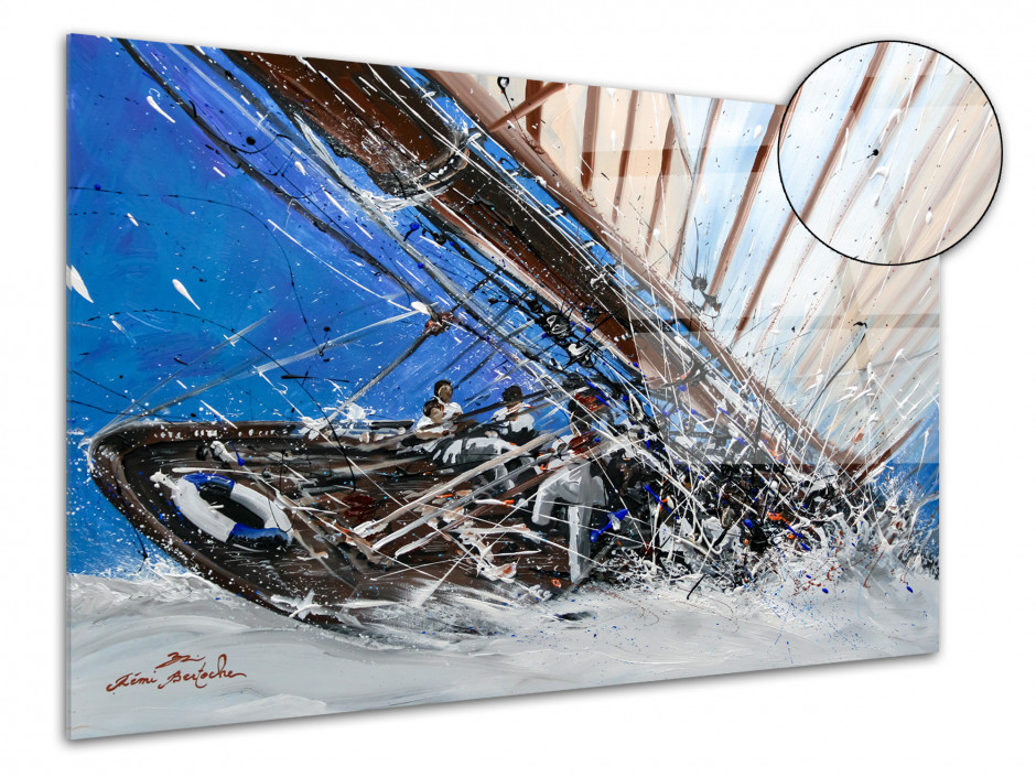 Reproduction peinture Rémi Bertoche sur plexiglas Yacht Show