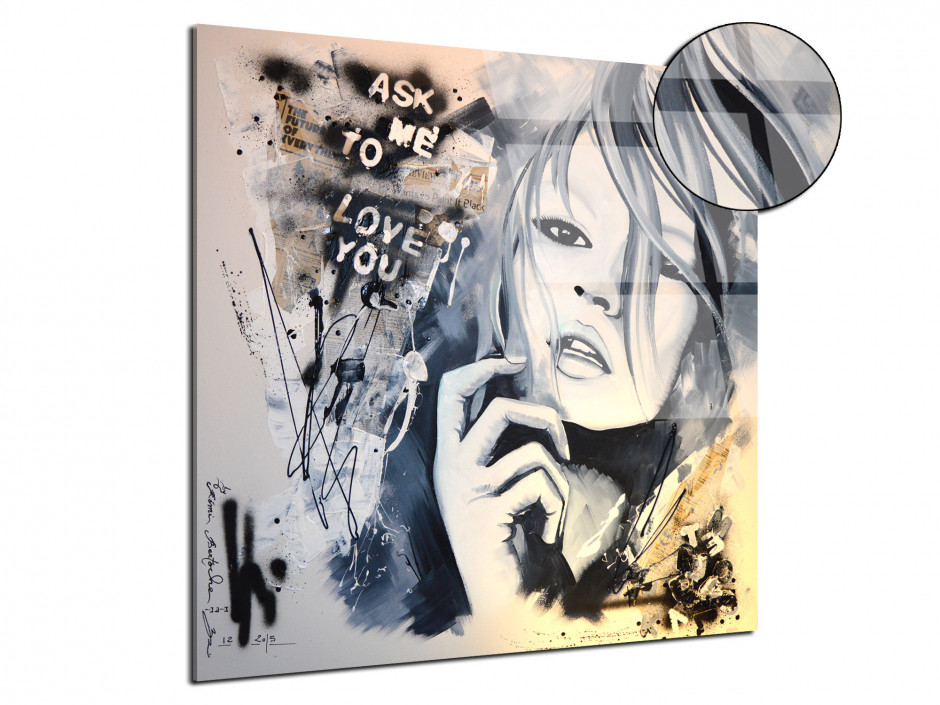 Tableau reproduction plexiglass Rémi Bertoche Ask me to Love you