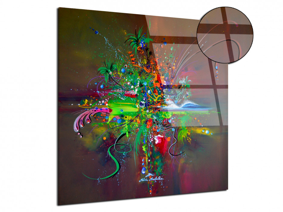 Tableau plexiglas décorative reproduction peinture abstract jungle