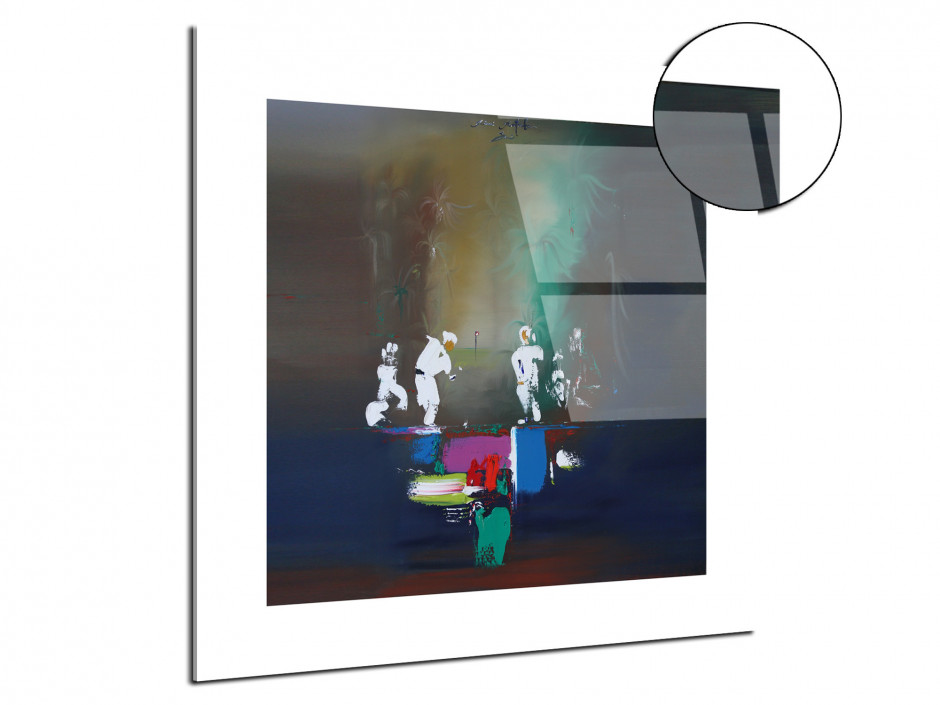 Tableau décoratif plexiglass peinture Rémi Bertoche golf abstract