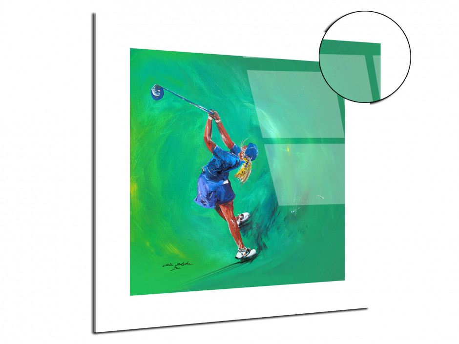 Tableau décoratif Golf Girl reproduction sur plexi peinture Rémi Bertoche