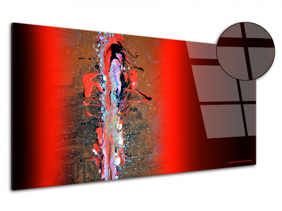 Tableau déco Abstract red and black reproduction sur plexiglas