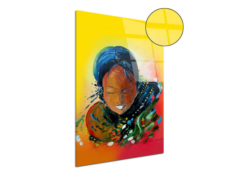 Tableau peinture Rémi Bertoche Tahiti girl reproduction sur plexiglas