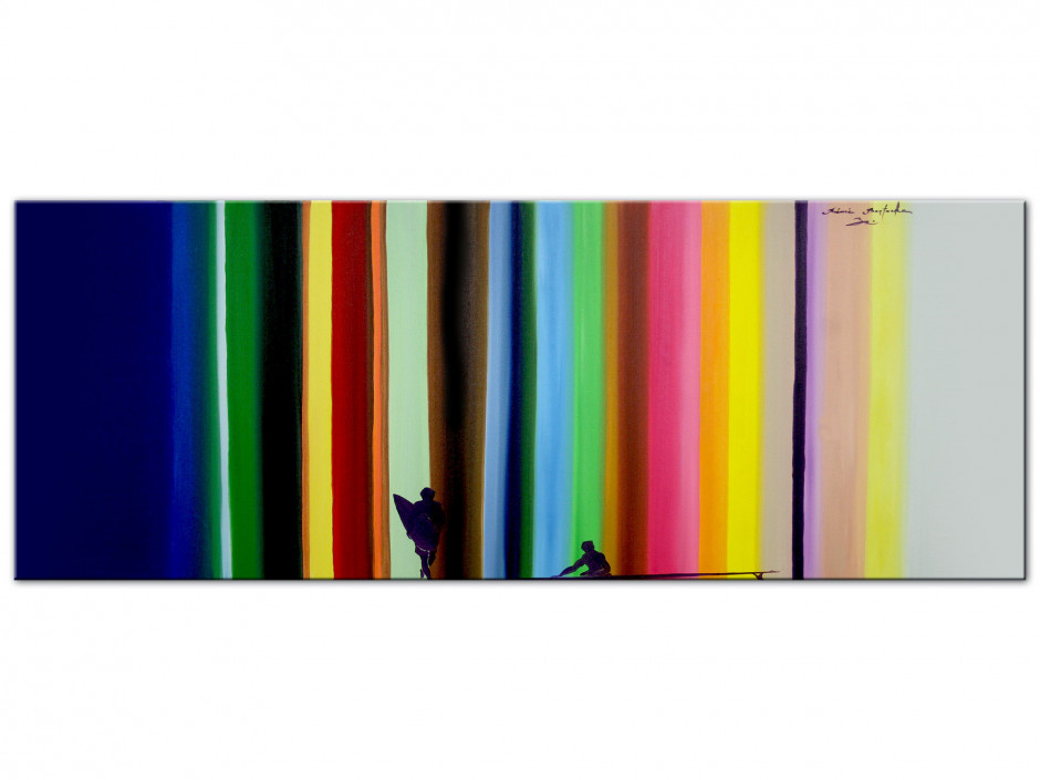 Tableau Aluminiums reproduction peinture Rémi Bertoche Surf the Line