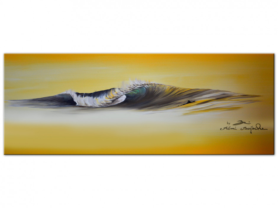 Reproduction tableau Remi Bertoche sur Aluminiums yellow wave