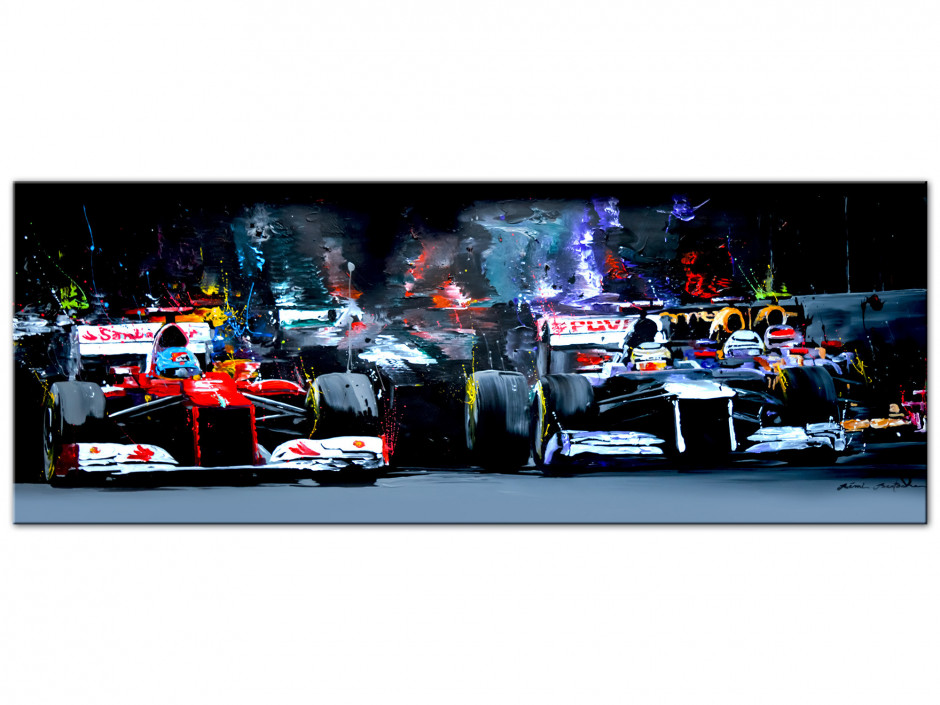 Tableau sur Aluminium imprimée F1 ambiance