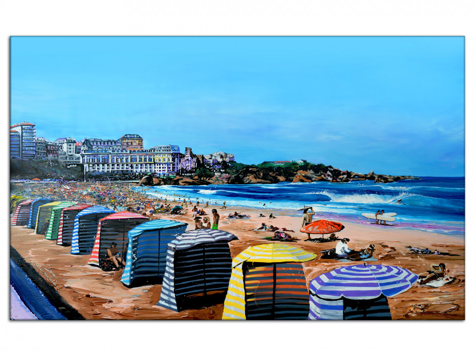 Reproduction tableau Aluminiums Rémi Bertoche Plage de Biarritz