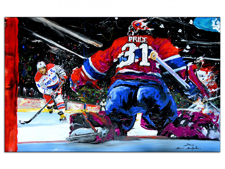 Reproduction Aluminium d'Artiste Peintre Hockey