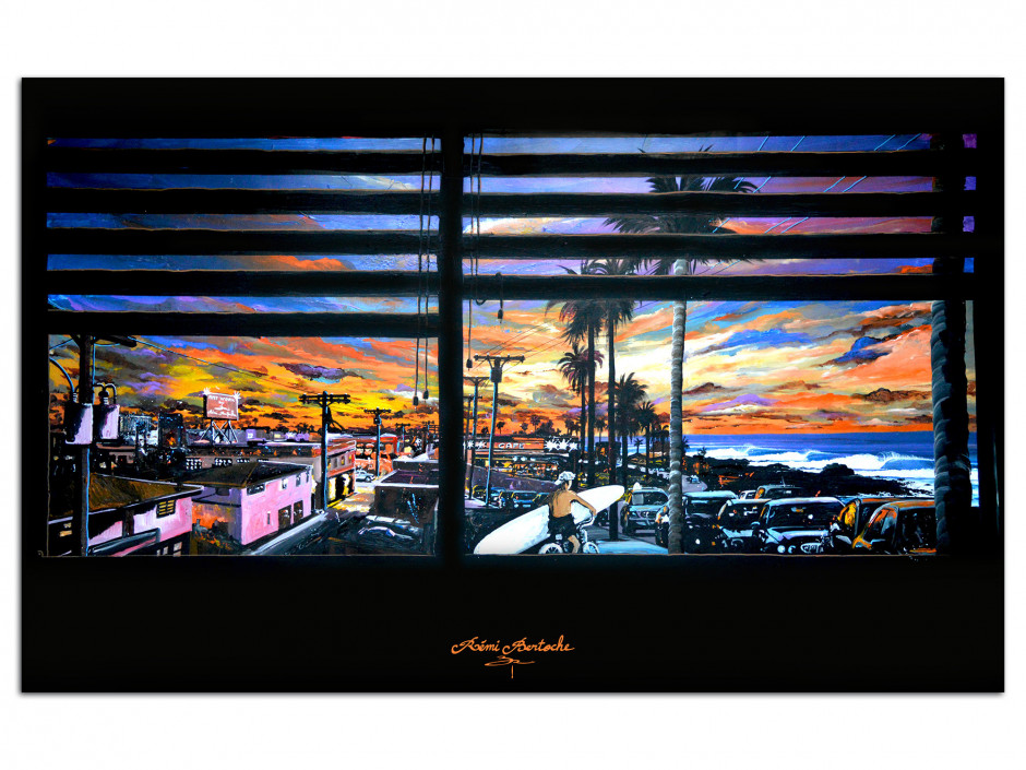 Tableau Windows on Surf City reproduction peinture sur Aluminium