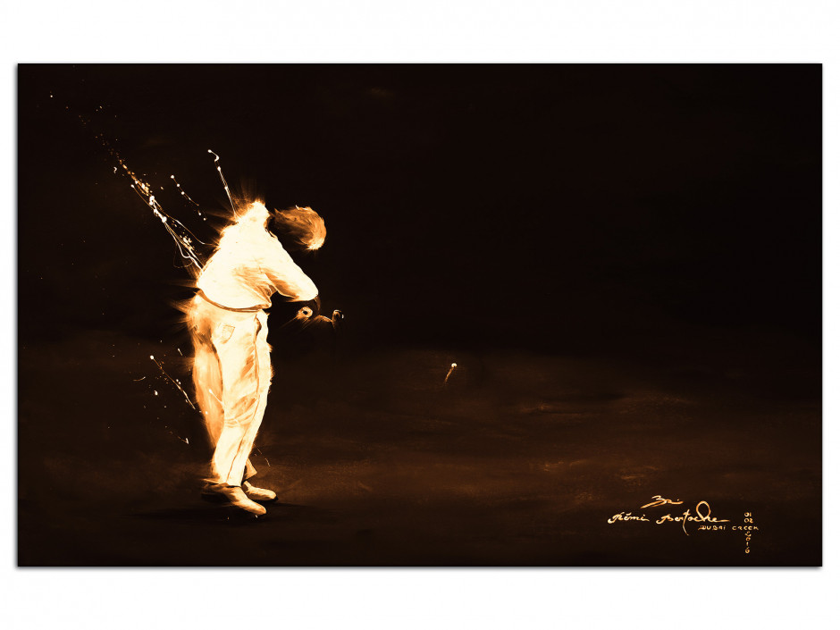 Tableau Aluminiums Golf Swing Reproduction Peinture Rémi Bertoche