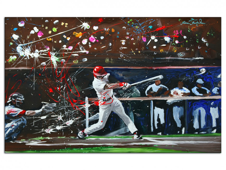 Tableau Aluminium décorative reproduction peinture Baseball