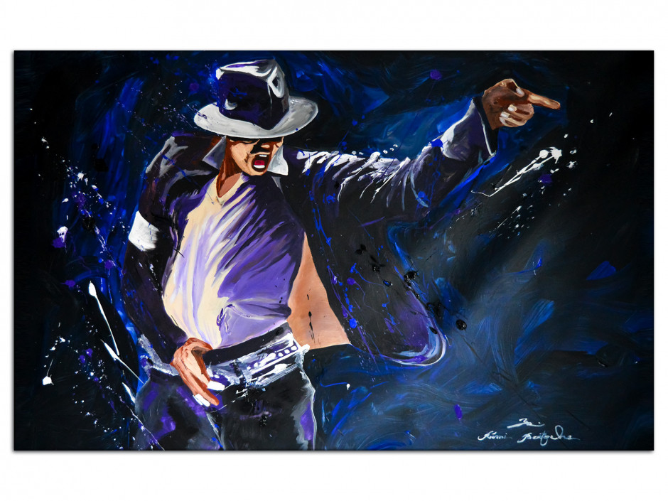 Reproduction peinture sur Aluminium Serie Limitée King of Pop