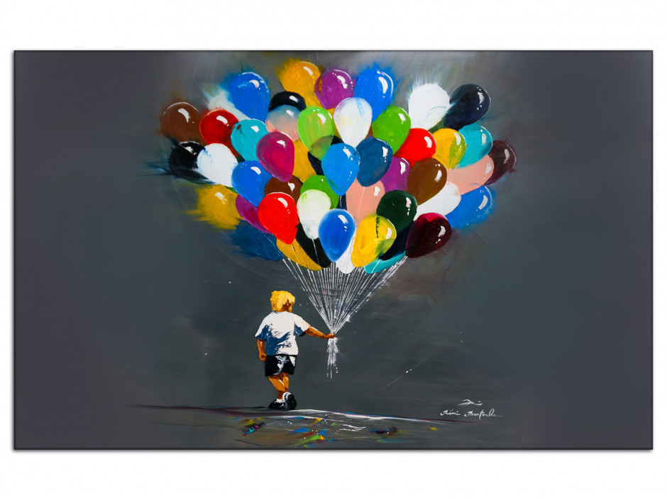 Tableau Rémi Bertoche reproduction sur Aluminium Les Ballons du p'tit