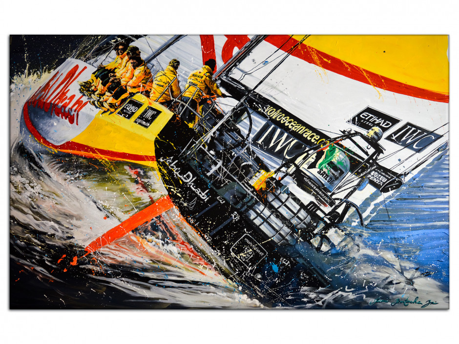 Reproduction peinture Rémi Bertoche sur Aluminium imprimée Ocean Race