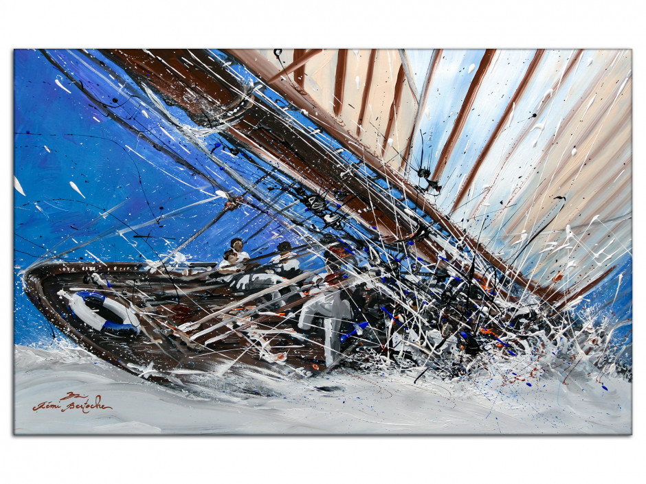 Reproduction peinture Rémi Bertoche sur Aluminium Yacht Show