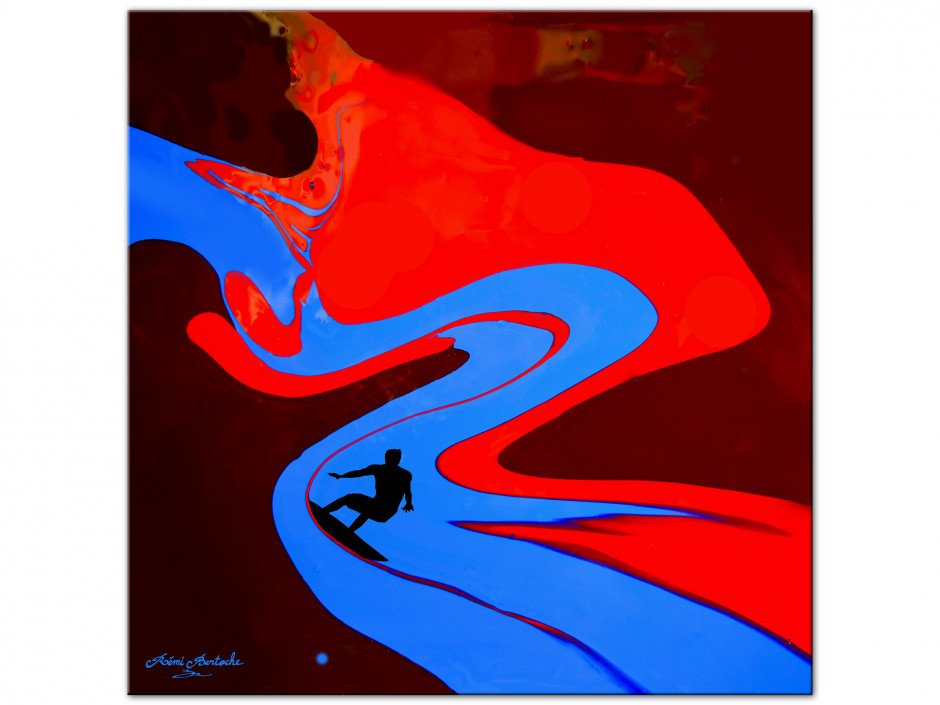 Tableau Surf the painting reproduction Aluminium Rémi Bertoche série limitée