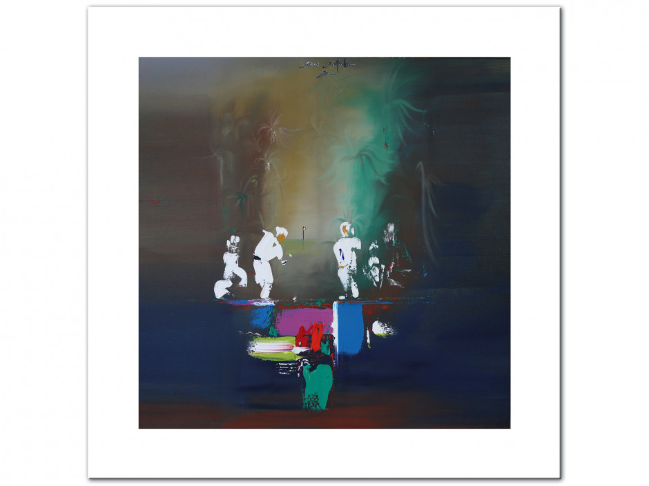 Tableau décoratif Aluminiums peinture Rémi Bertoche golf abstract