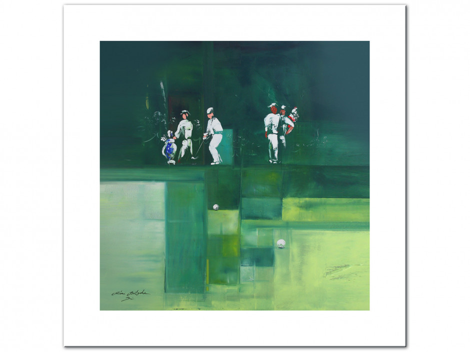 Reproduction tableau Golf Green par Rémi Bertoche sur Aluminium imprimée