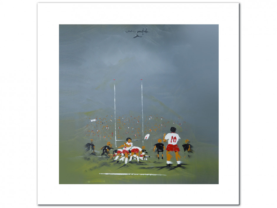 Reproduction tableau Rémi Bertoche sur Aluminium imprimée Rugby