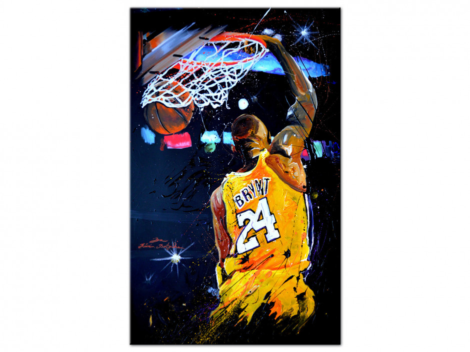 Reproduction tableau Rémi Bertoche basket Lakers sur Aluminium imprimée