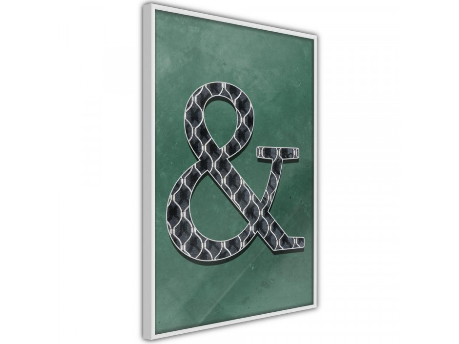 Ampersand on Green Background