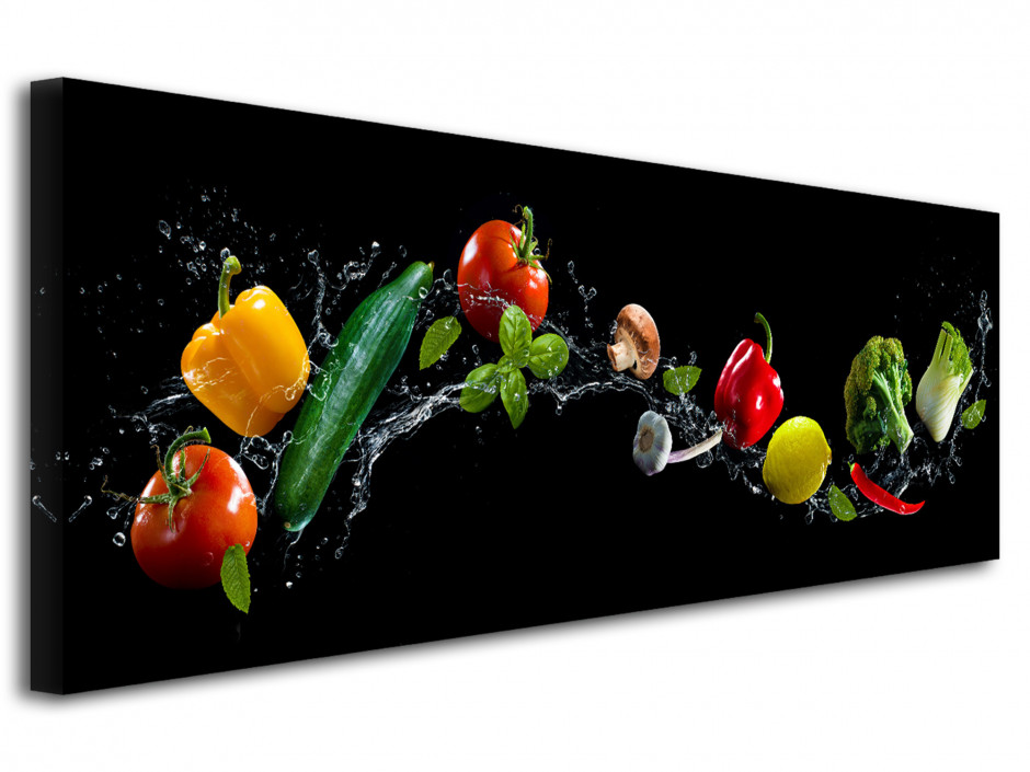 Tableau toile panoramique cuisine  Les Légumes