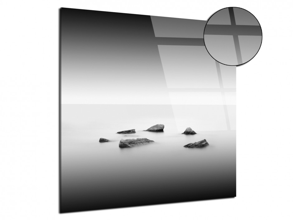 Tableau déco plexiglas paysage en noir et blanc