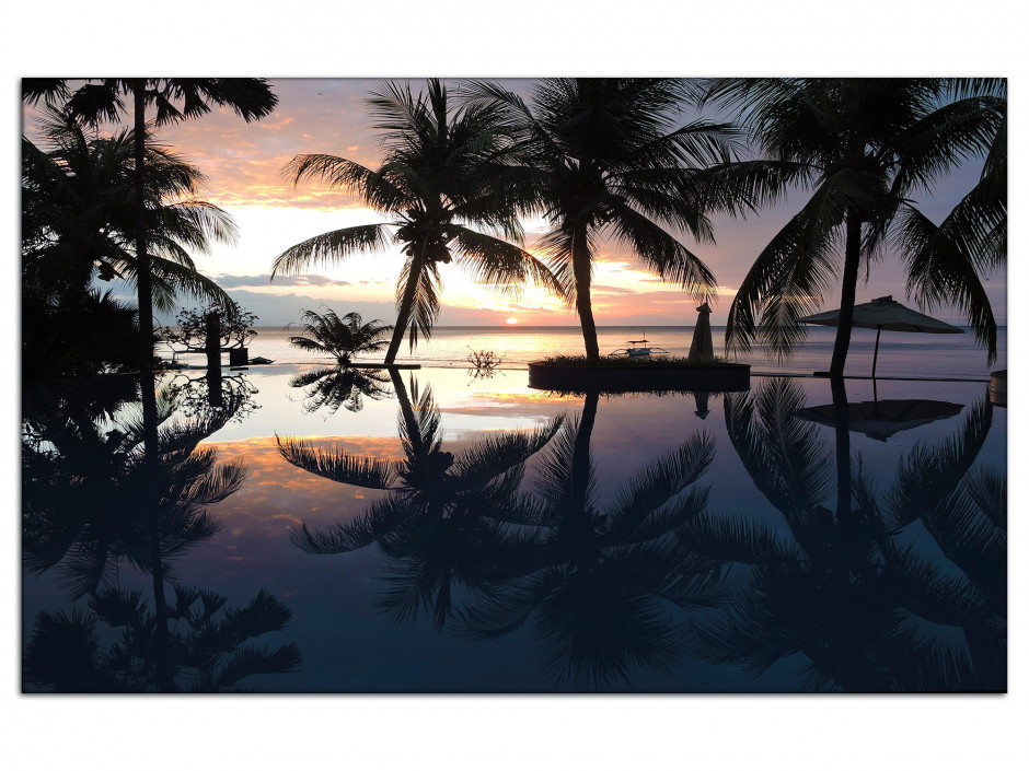 Tableau déco Aluminium Sunset tropical Bali