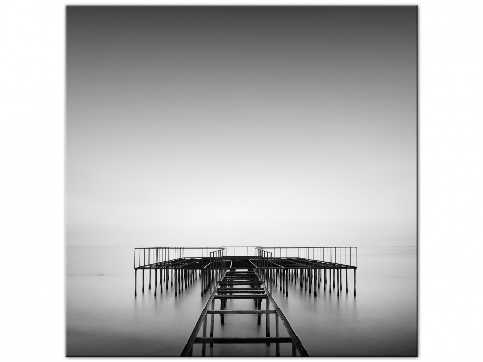 Tableau Aluminium paysage photographie noir et blanc