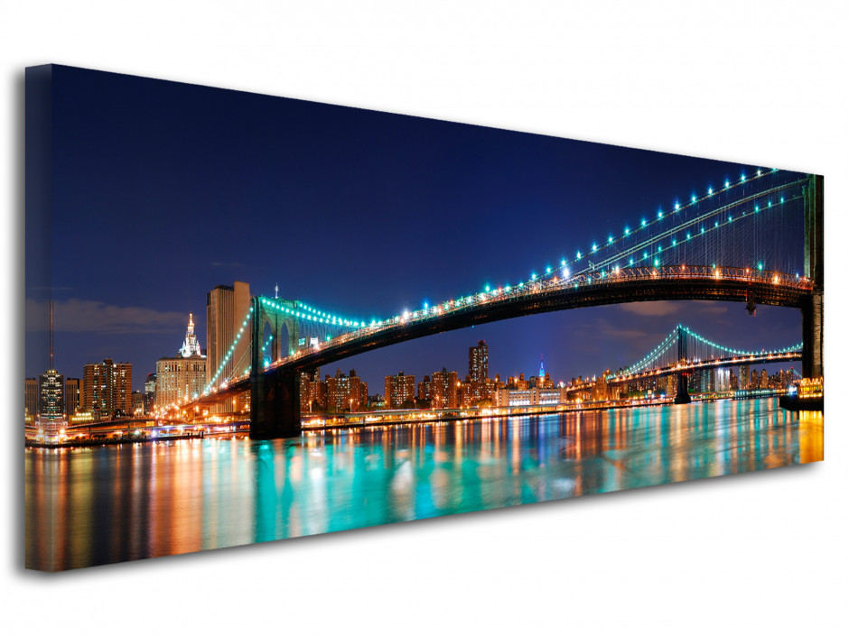 Tableau toile photo panoramique Brooklyn Bridge