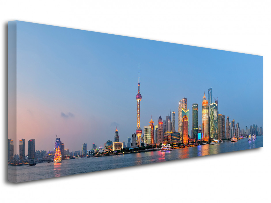 Tableau toile photo panoramique ville de Shanghai