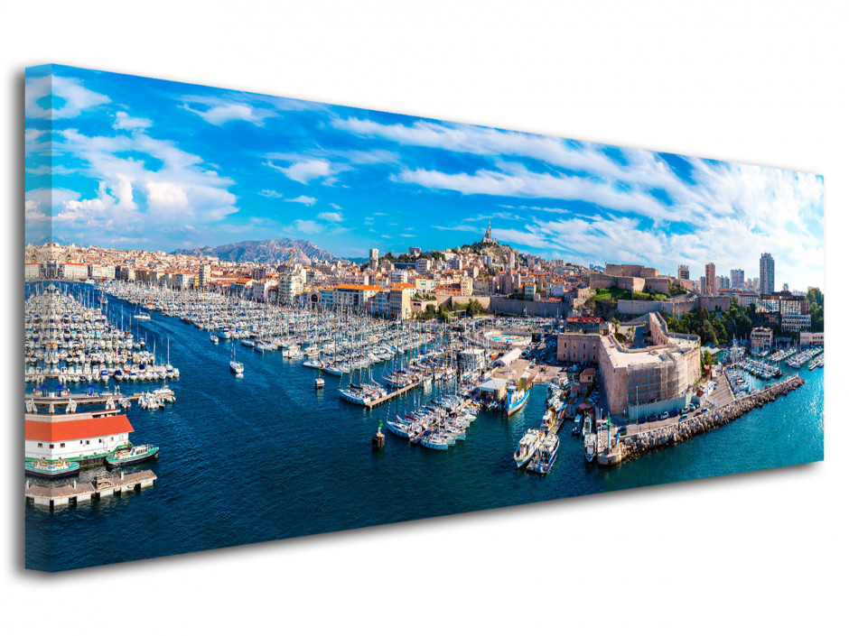 Tableau toile panoramique ville de Marseille