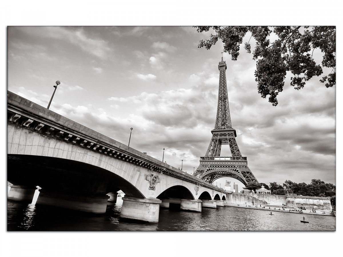 tableau tour eiffel noir et blanc