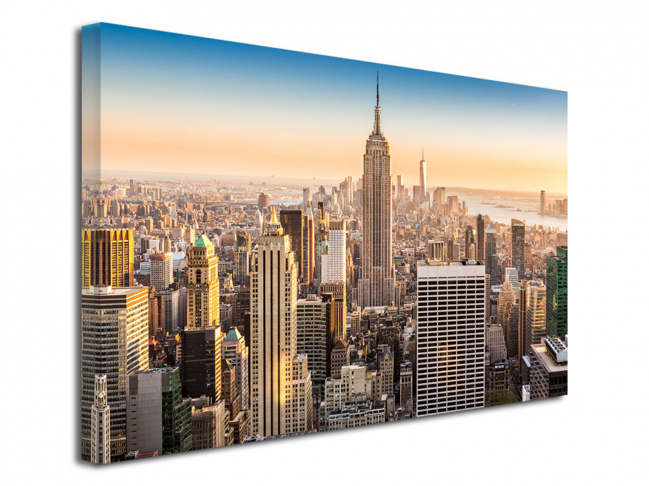 Tableau toile photo sunrise to New York