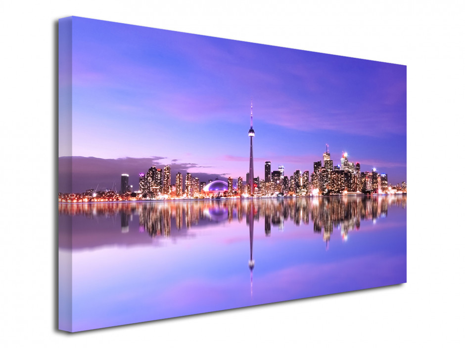 Tableau toile photo déco sunset et reflet à Toronto