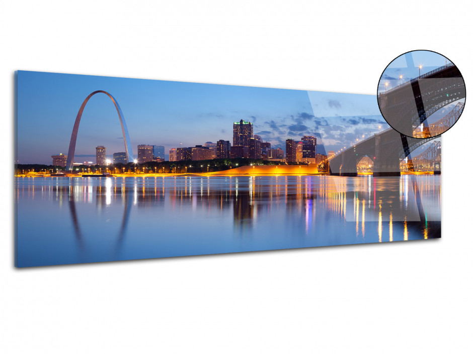 Tableau plexiglas photo panoramique St. Louis City