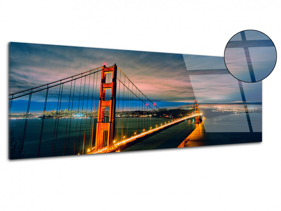 Tableau plexiglas panoramique Golden Gate Bridge