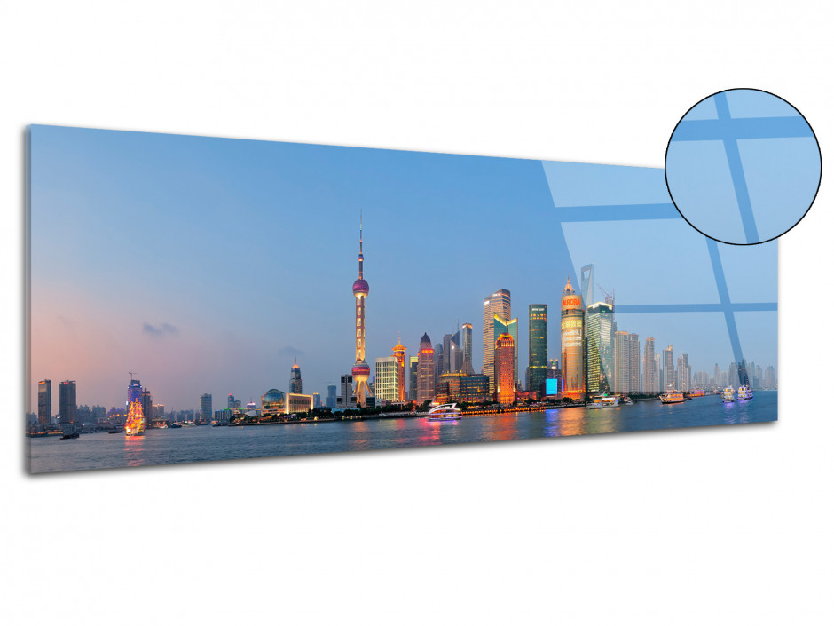 Tableau plexiglas photo panoramique ville de Shanghai