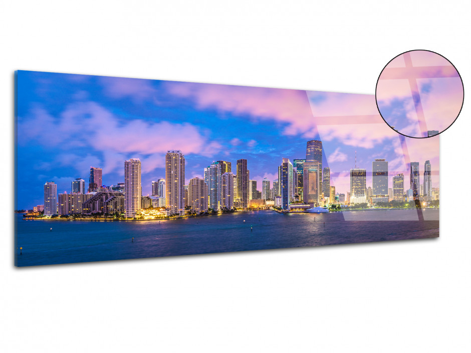 Tableau plexiglas photo panoramique Miami