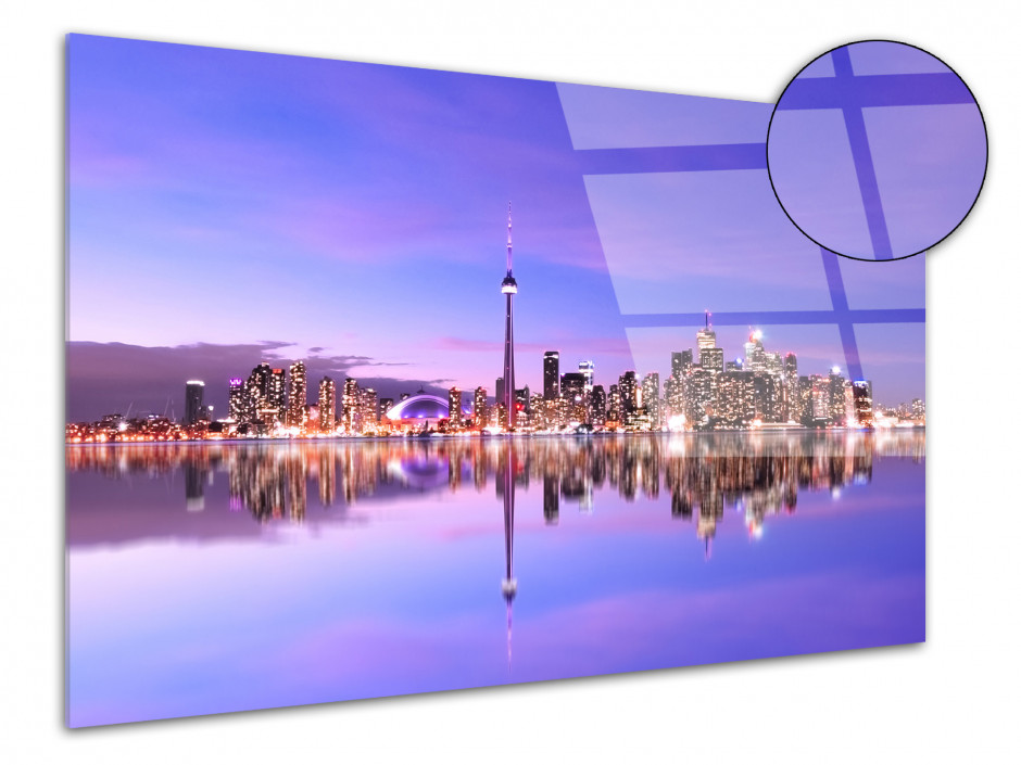 Tableau plexiglas photo déco sunset et reflet à Toronto