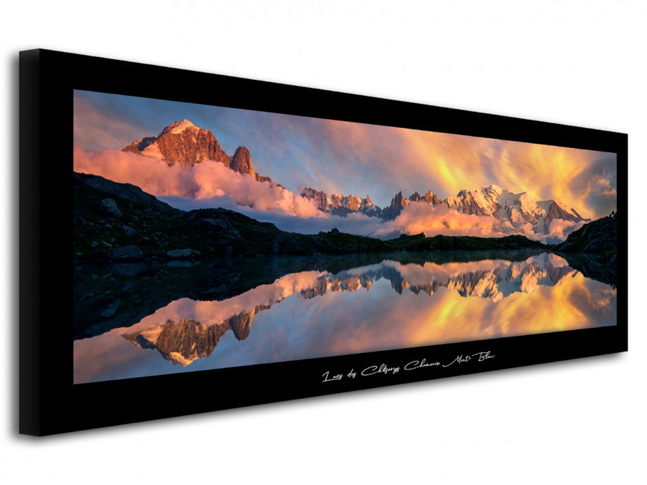 Tableau toile Lac des cheserys Chamonix Mont-Blanc