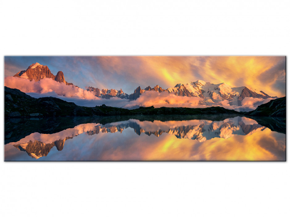 Tableau Auminium reflet du Mont Blanc