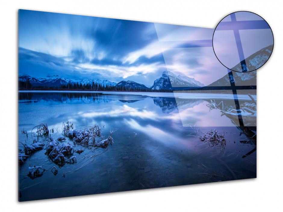 Tableau plexiglas Sunset sur les montagnes Canadienne