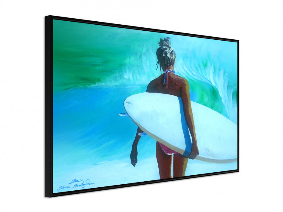 Affiche sous cadre Surfer Girl