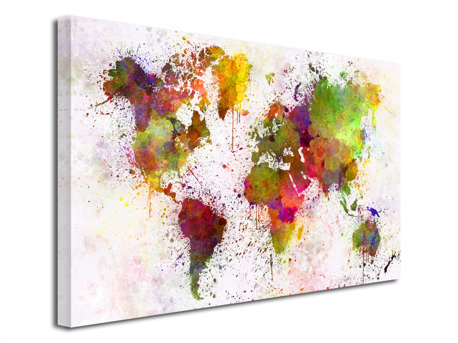 Tableau moderne Carte du monde en Graff