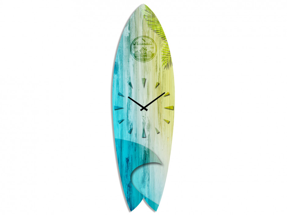 Horloge murale Surf Hawaii Blue