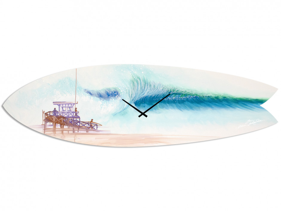 Horloge Surf Déco White sand Beach